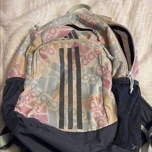 Adidas Pink and Gray Men's Backpack